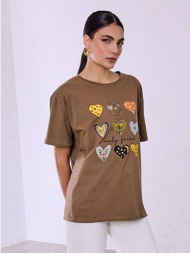 t-shirt oversized με ...