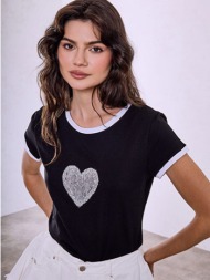 t-shirt με καρδιά απο ...