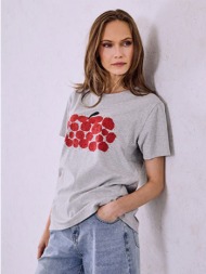 t-shirt με στάμπα και ...