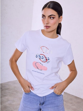 t-shirt με στάμπα και παγιέτες sq7590.4586+1 σε προσφορά