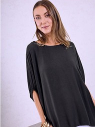 μπλούζα απο βισκόζη oversized sq7587.4838+6