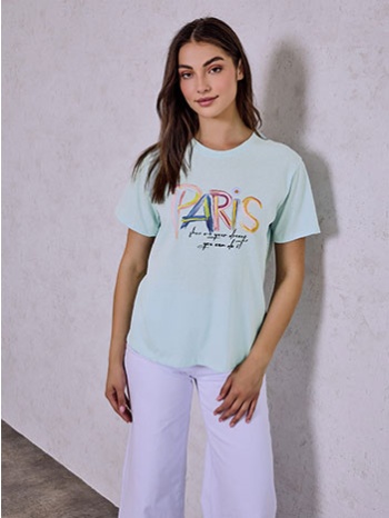 t-shirt με στάμπα paris sq7592.4611+6 σε προσφορά