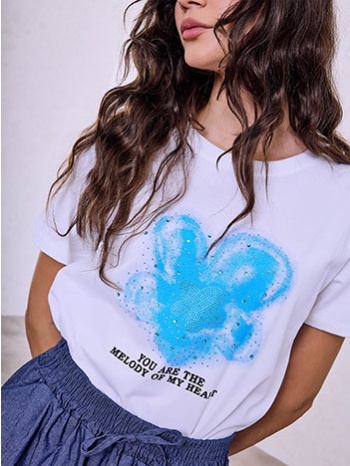 t-shirt με strass και τρουκς sq7568.4192+7 σε προσφορά