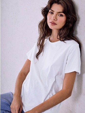 t-shirt μονόχρωμο με βαμβάκι sq9844.4329+1 σε προσφορά