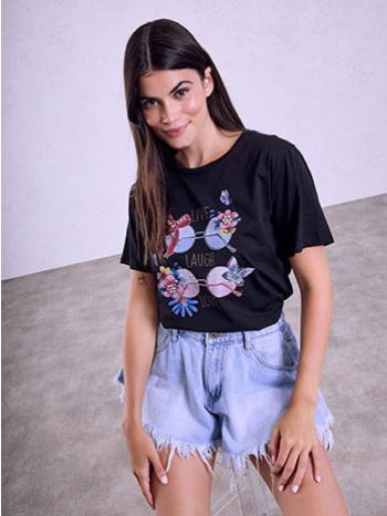 t-shirt με στάμπα live laugh love sq7568.4132+2 σε προσφορά