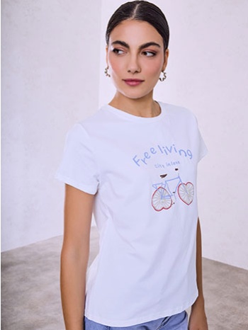 t-shirt με ποδήλατο και χάντρες sq7590.4386+1 σε προσφορά