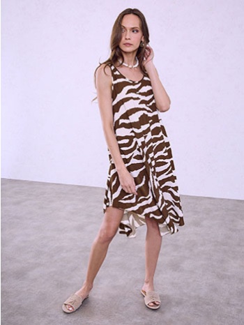 φόρεμα μίντι με animal print sq7591.8911+2