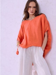 μπλούζα λινή oversized ...