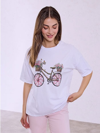 t-shirt με στάμπα ποδήλατο sq7942.4829+1 σε προσφορά
