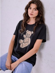 t-shirt με λεοπάρ αρκουδάκι sq7911.4895+2
