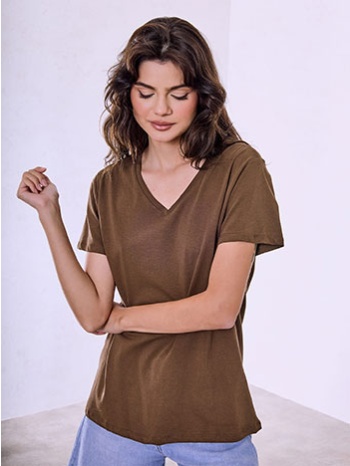 t-shirt με v λαιμόκοψη sq9844.4330+3