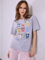 t-shirt με βαμβάκι sq7693.4110+2