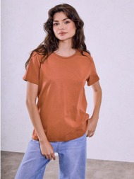 t-shirt μονόχρωμο με βαμβάκι sq9844.4329+2