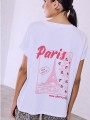 t-shirt με στάμπα paris sq9844.4015+1