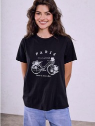 t-shirt με στάμπα paris sq7590.4616+2