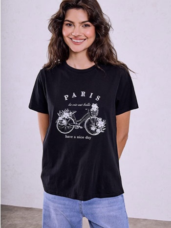 t-shirt με στάμπα paris sq7590.4616+2 σε προσφορά
