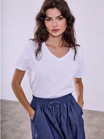 t-shirt με v λαιμόκοψη sq9844.4330+5