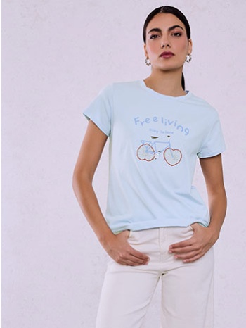 t-shirt με ποδήλατο και χάντρες sq7590.4386+2 σε προσφορά