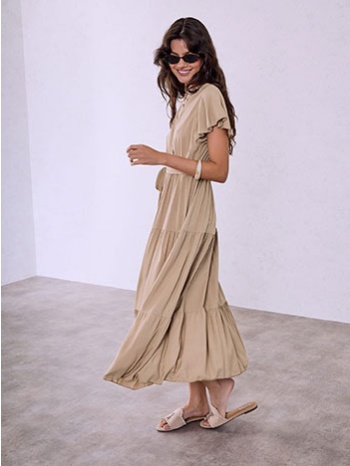 φόρεμα μονόχρωμο απο βισκόζη sq7659.8215+2