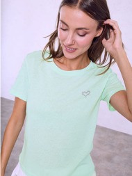 t-shirt με strass καρδιά sq7642.4034+6