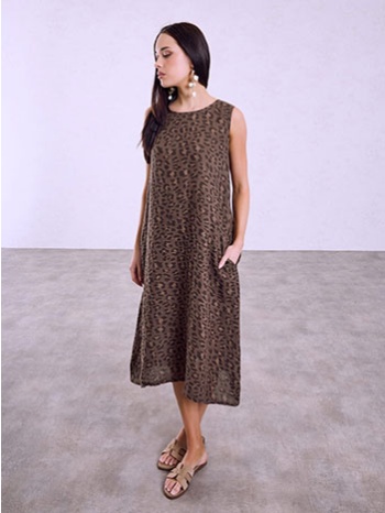 φόρεμα μίντι με animal print sq7830.8473+1