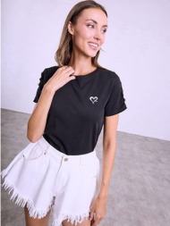 t-shirt με strass καρδιά sq7642.4034+4