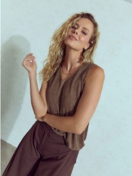μπλούζα πλεκτή μεταλλιζέ wu7579.4357+3
