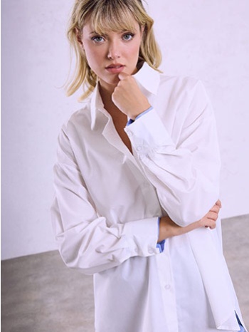 πουκάμισο oversized ασύμμετρο wu7572.3545+1