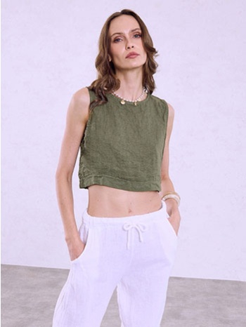 crop top λινό sq7587.4817+3 σε προσφορά