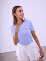 t-shirt με strass καρδιά sq7642.4034+2
