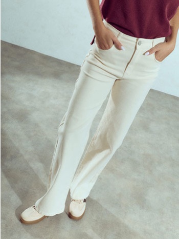 τζιν ψηλόμεσο wide leg wu1628.1100+2