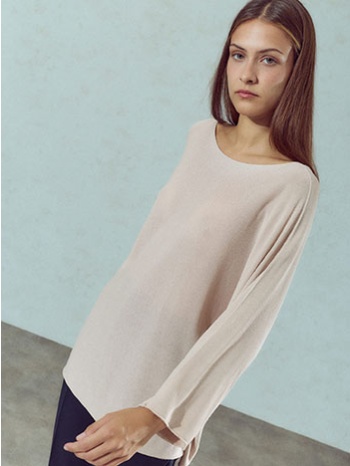 πουλόβερ μονόχρωμο oversized wu7587.4272+3