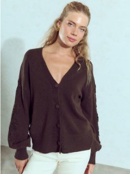 ζακέτα με κέντημα στο μανίκι wu7642.5130+3