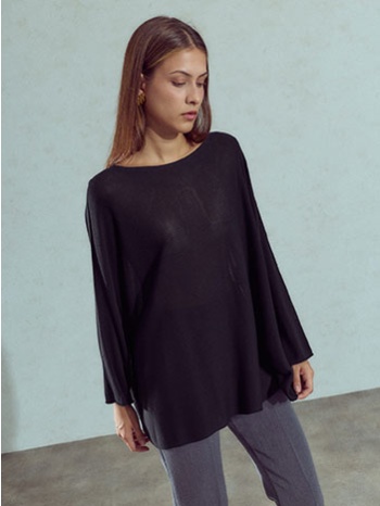 πουλόβερ μονόχρωμο oversized wu7587.4272+1
