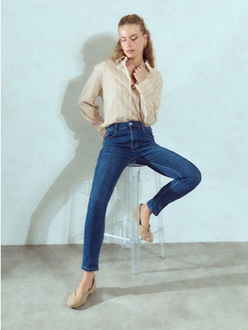 τζιν skinny push up wu1628.1090+3