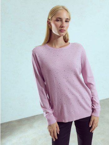 πουλόβερ με strass wu7616.4714+5