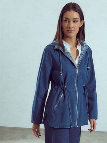 μπουφάν denim αναστρέψιμο wu7911.6928+1