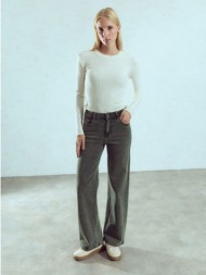 τζιν με βαμβάκι wide leg wu7643.1603+5