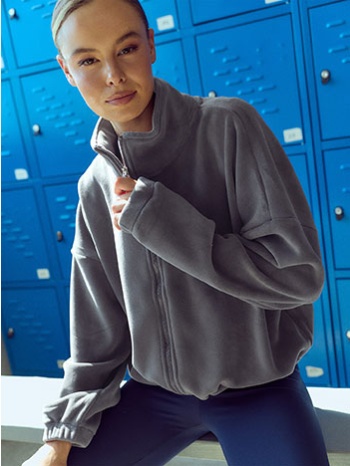 ζακέτα fleece wu1019.5217+1