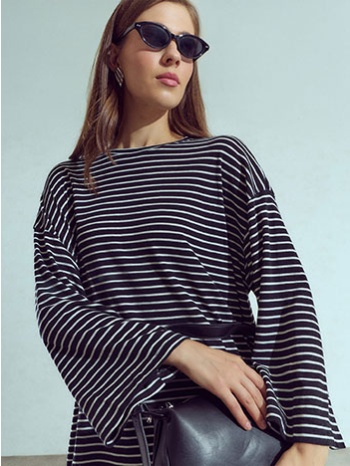 μπλούζα μακρυμάνικη oversized wu874.4265+1