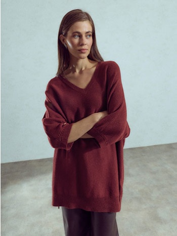 πουλόβερ μακρύ oversized wu1738.4096+5