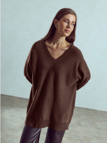 πουλόβερ μακρύ oversized wu1738.4096+3
