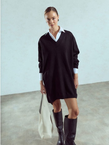φόρεμα ασύμμετρο oversized wu7948.8499+1