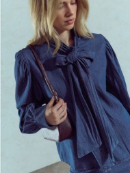 πουκάμισο denim με δέσιμο wu7558.3661+2