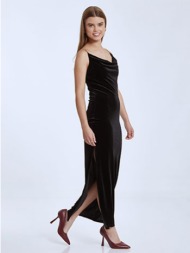 maxi βελούδινο φόρεμα wq7657.8738+1