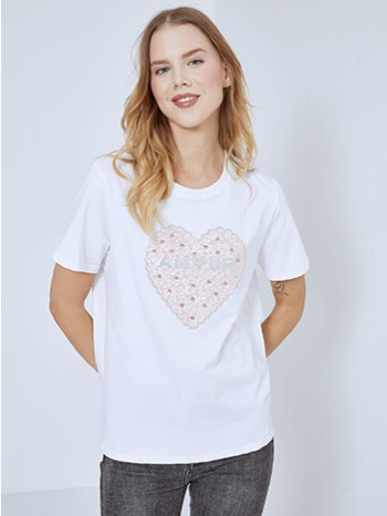 t-shirt amour με strass sm9844.4905+3
