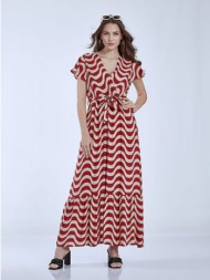 maxi φόρεμα με ζώνη sm9856.8266+2
