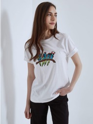 unisex βαμβακερό t-shirt με παπαγάλους sm1017.4623+1