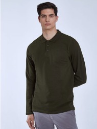 βαμβακερή ανδρική μπλούζα με γιακά sm1017.4523+4