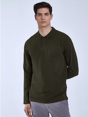 βαμβακερή ανδρική μπλούζα με γιακά sm1017.4523+4 σε προσφορά